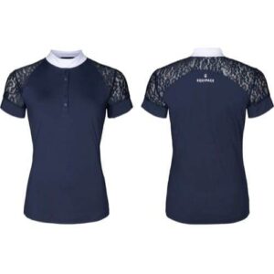 Equipage Brooke kortærmet stævnebluse. Navy