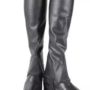 Mink Horse Leggings i læder. Sort